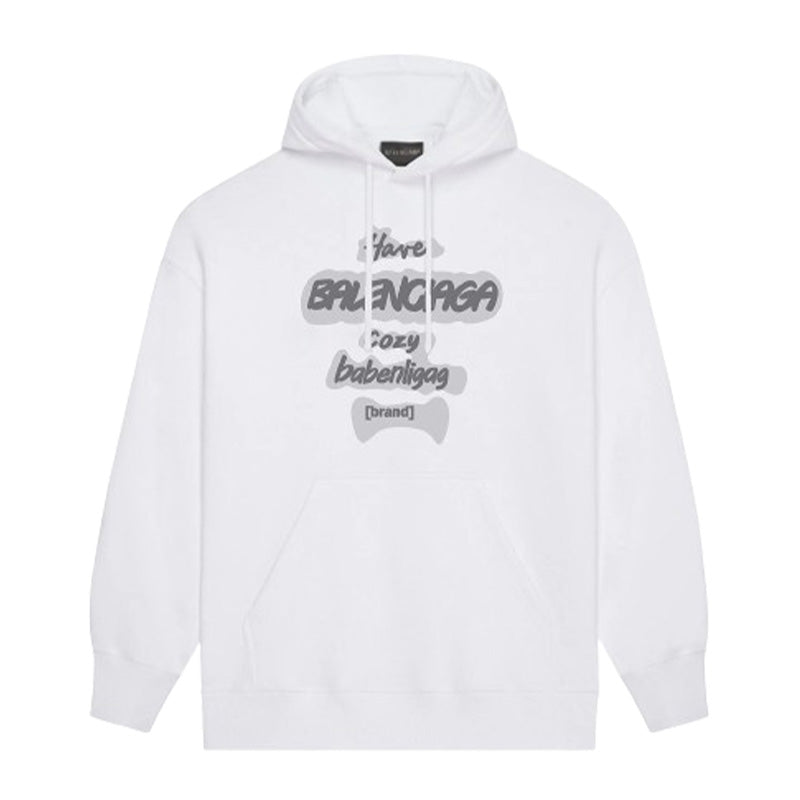 Gray Letter Print Hoodie