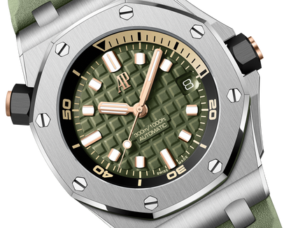 Green Rubber Strap 904L Steel - Automatic - 42mm