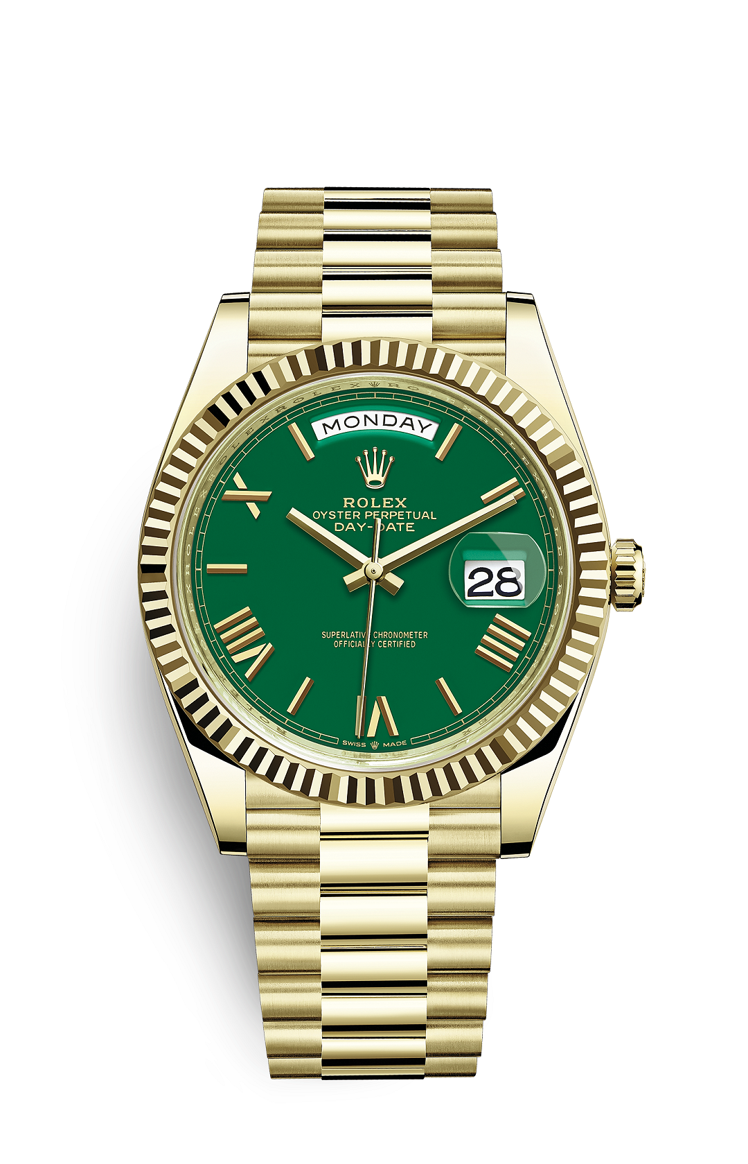 Yellow gold - Green dial - 40mm