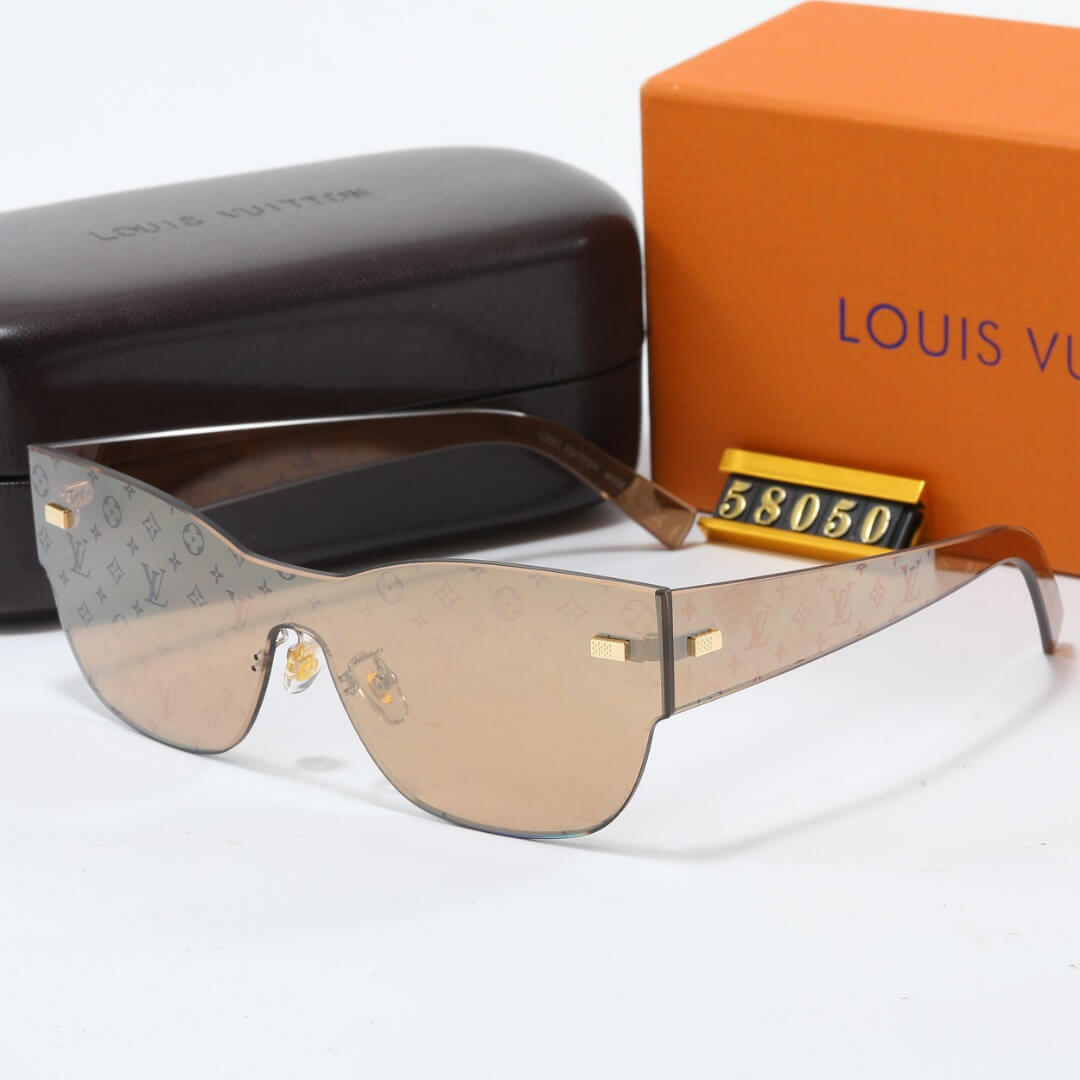 Letter Printed Frameless Design Sunglasses