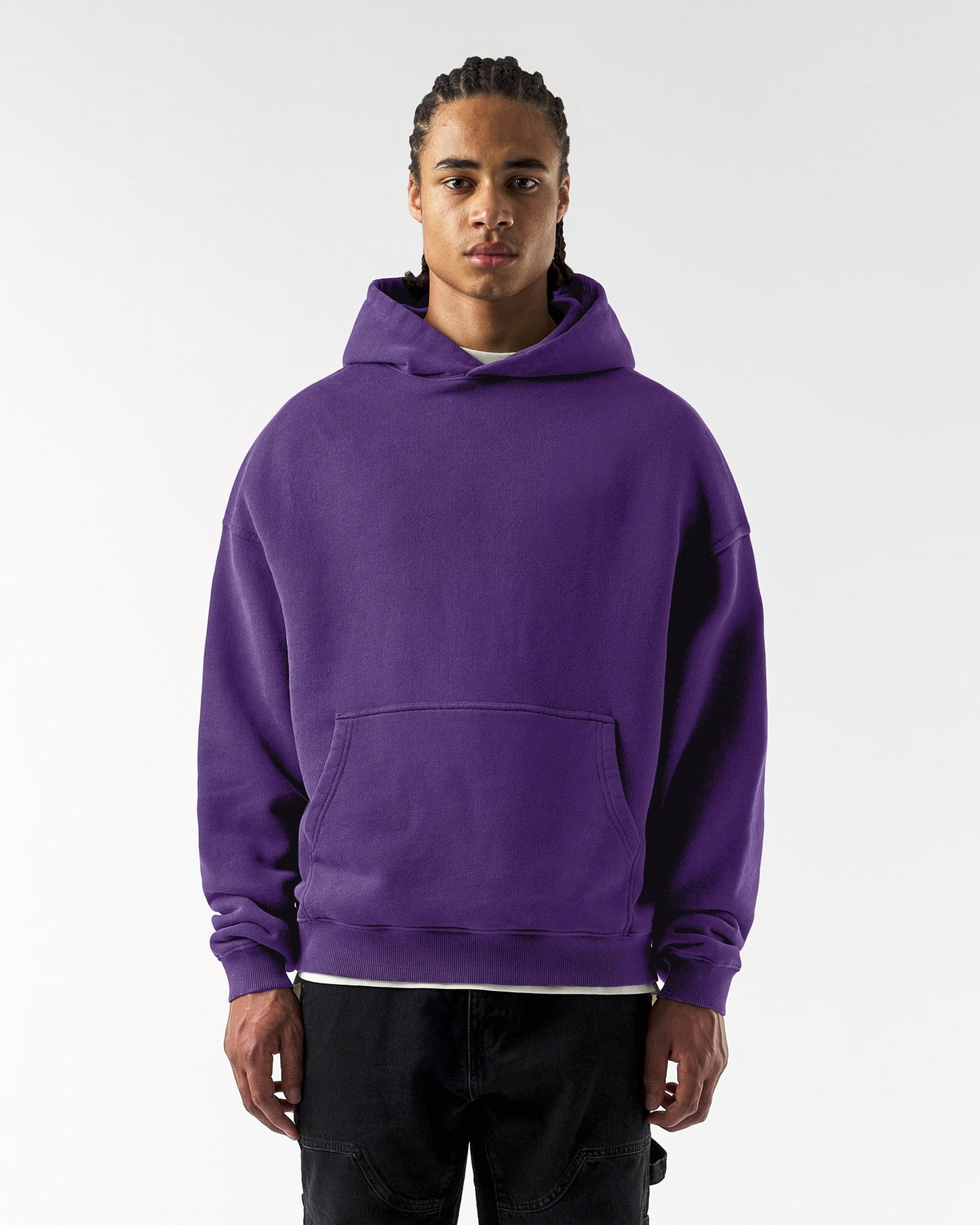 Heavy Purple Basic Hoodie