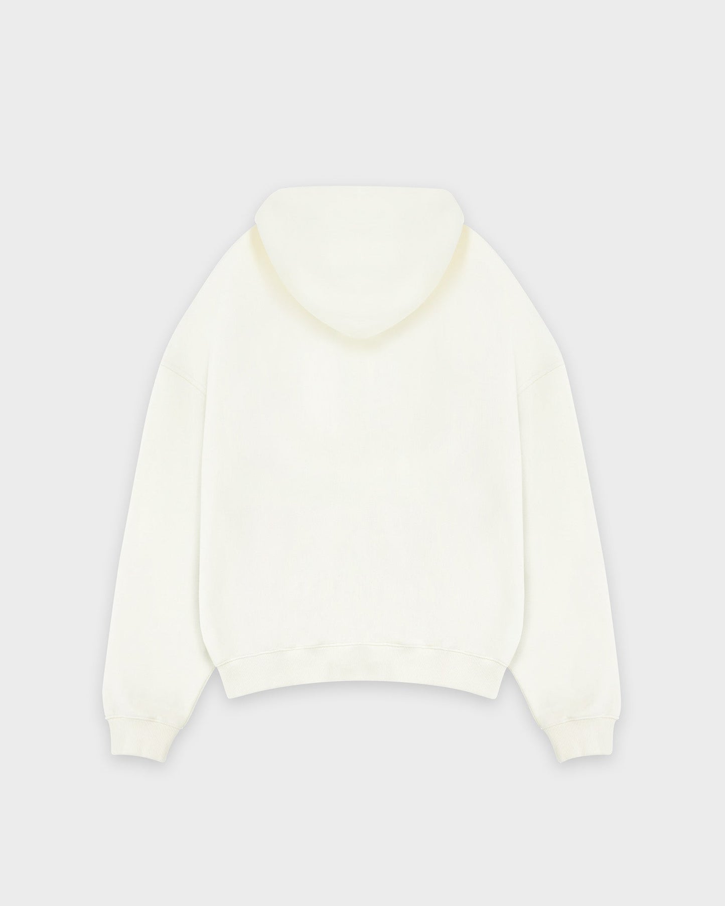 Heavy Off White Basic Zip Hoodie