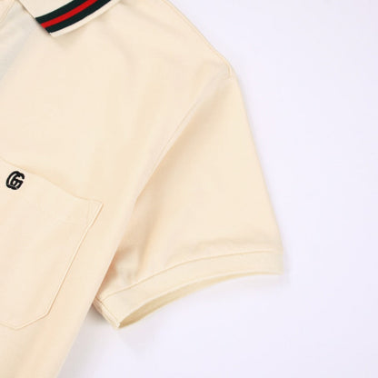 Logo solid color polo shirt