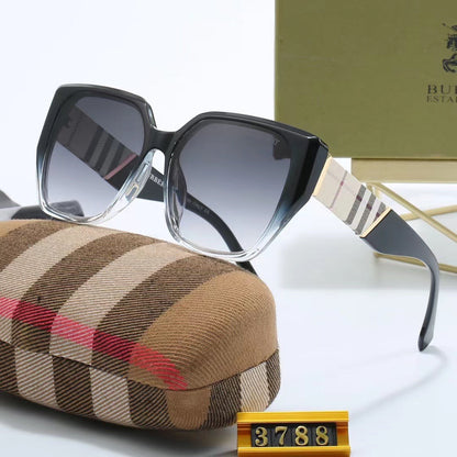 Classic Checkered Frame Sunglasses