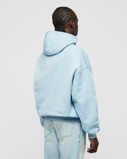 Heavy Babyblue Basic Zip Hoodie