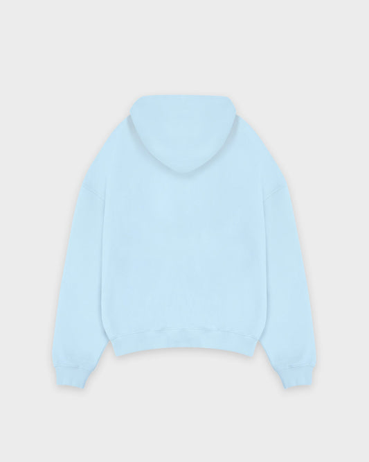 Heavy Babyblue Basic Zip Hoodie