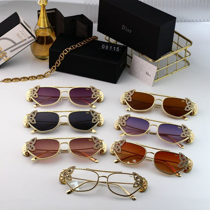 Catwalk Metal Butterfly Irregular Sunglasses