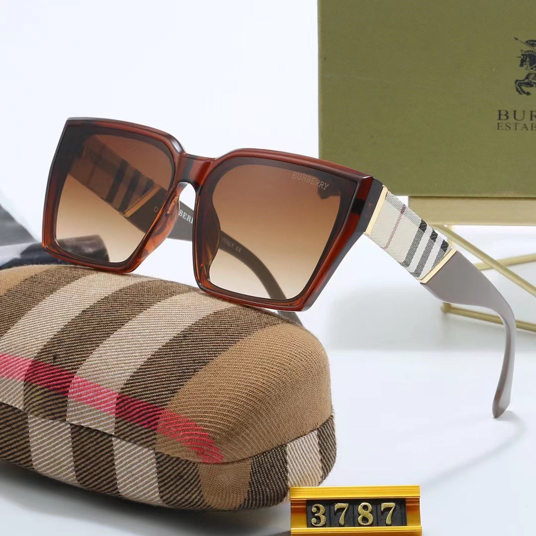 Classic Checkered Square Sunglasses