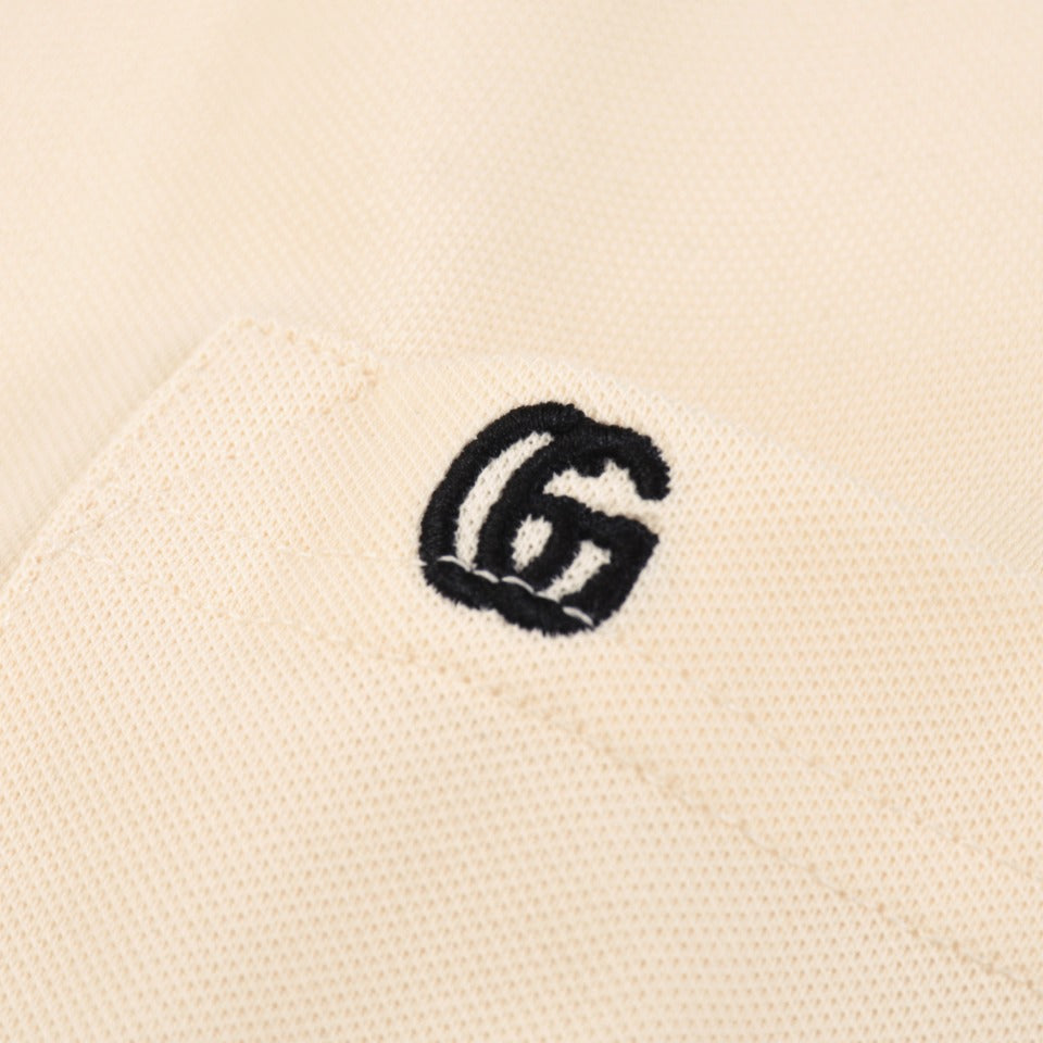 Logo solid color polo shirt