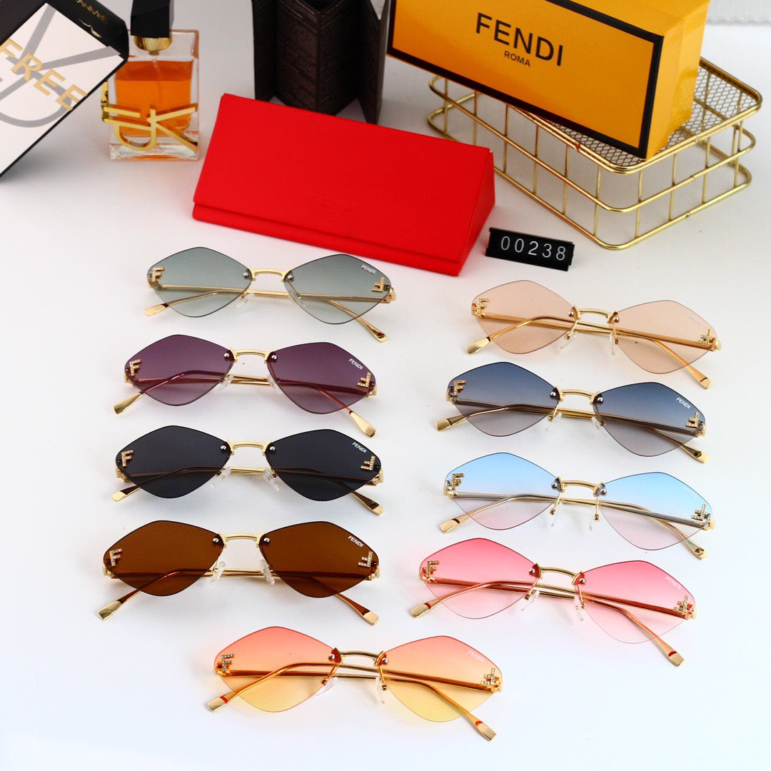 Frameless Diamond-Shaped Sunglasses