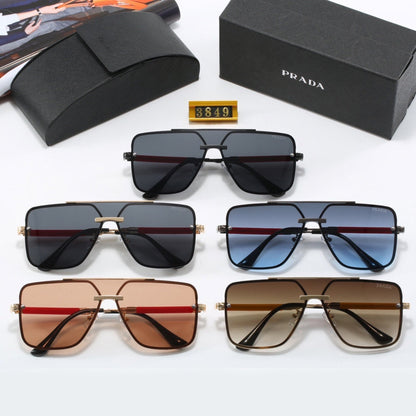 Classic Metal Frame Shield Sunglasses