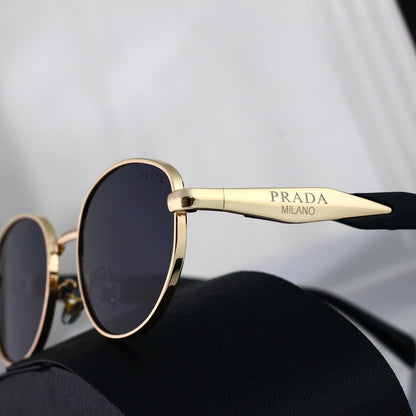 Classic Vintage Semi-Round Sunglasses