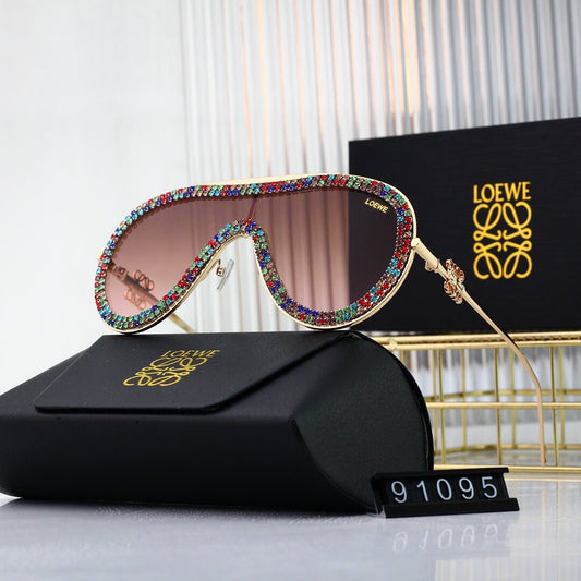 Fashionable Diamond Shield Sunglasses