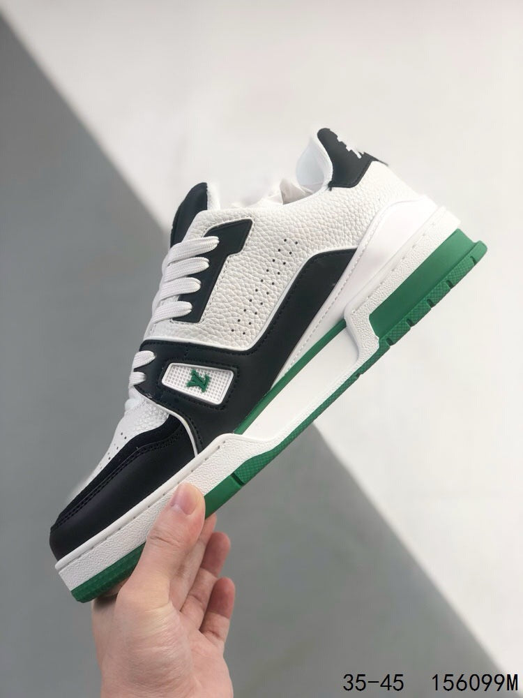 Black And Green Letter Sneaker