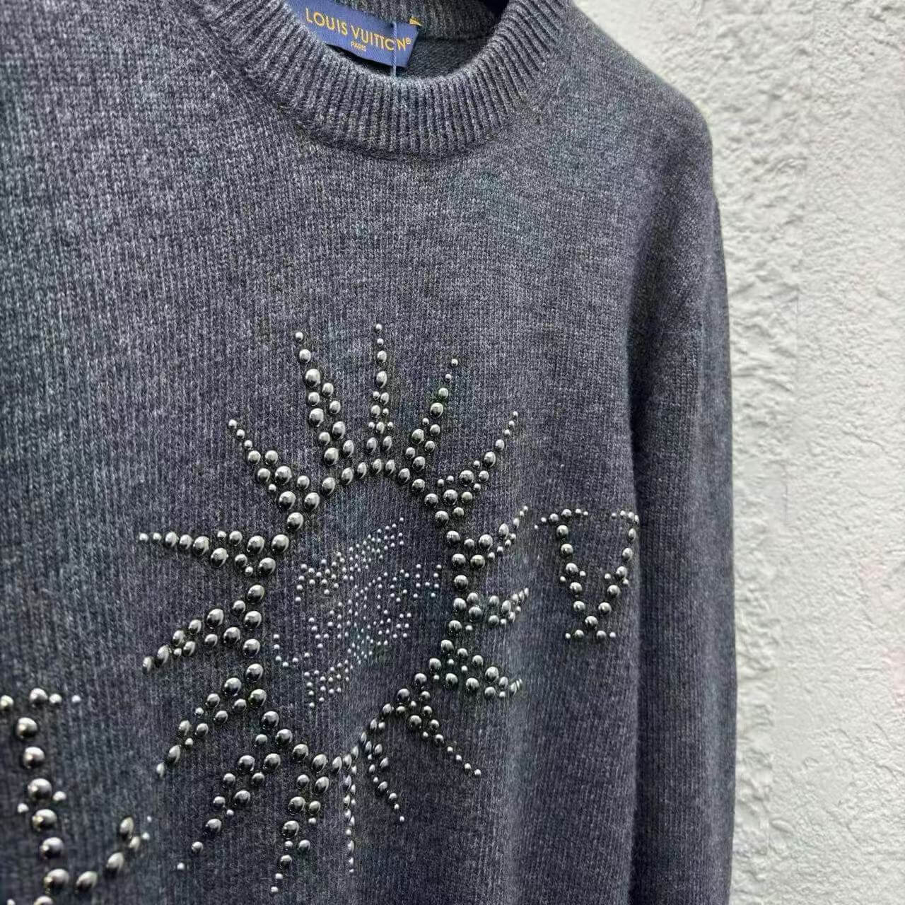 Sun-Beaded Knit Sweater