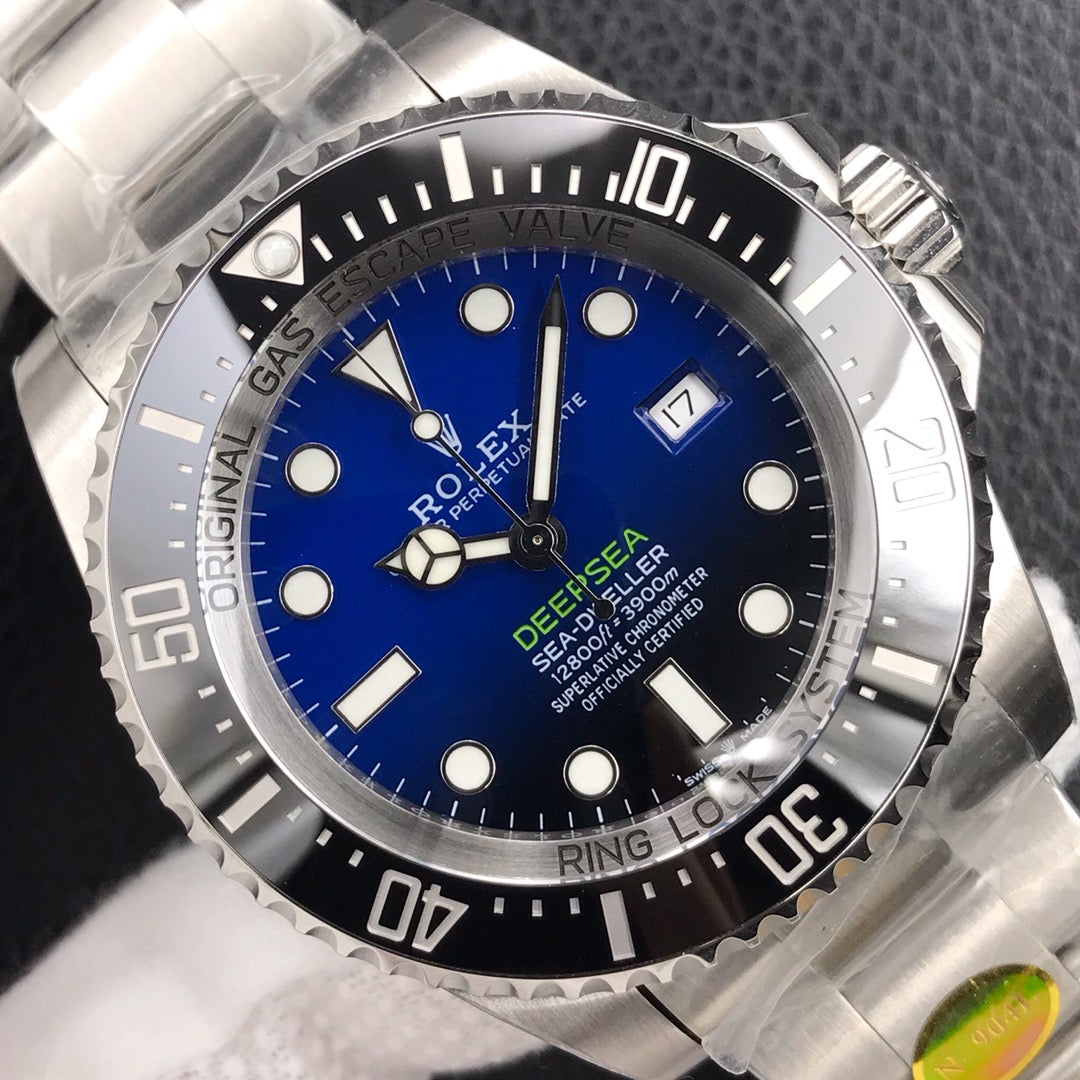 L Size - Blue White - 904L Steel - 44mm