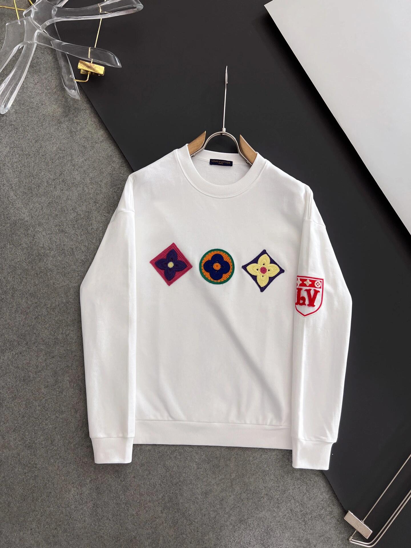 High quality three-flower logo pure cotton sweatshirt