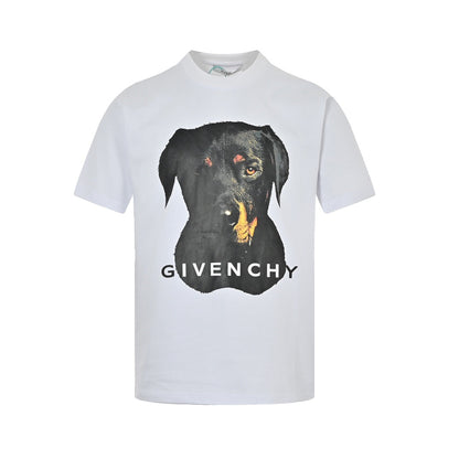 dog head print short sleeves