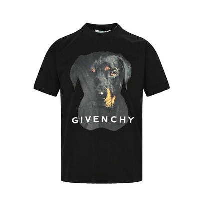 dog head print short sleeves