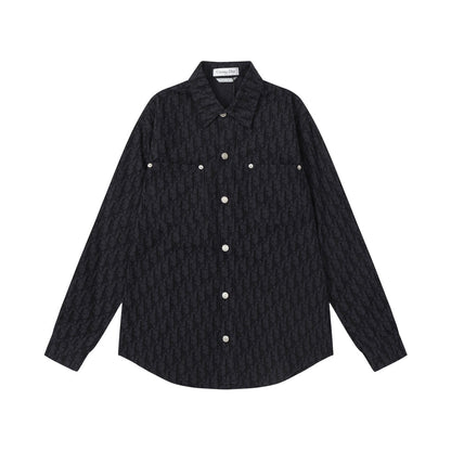 Full Body Jacquard Letter Shirt