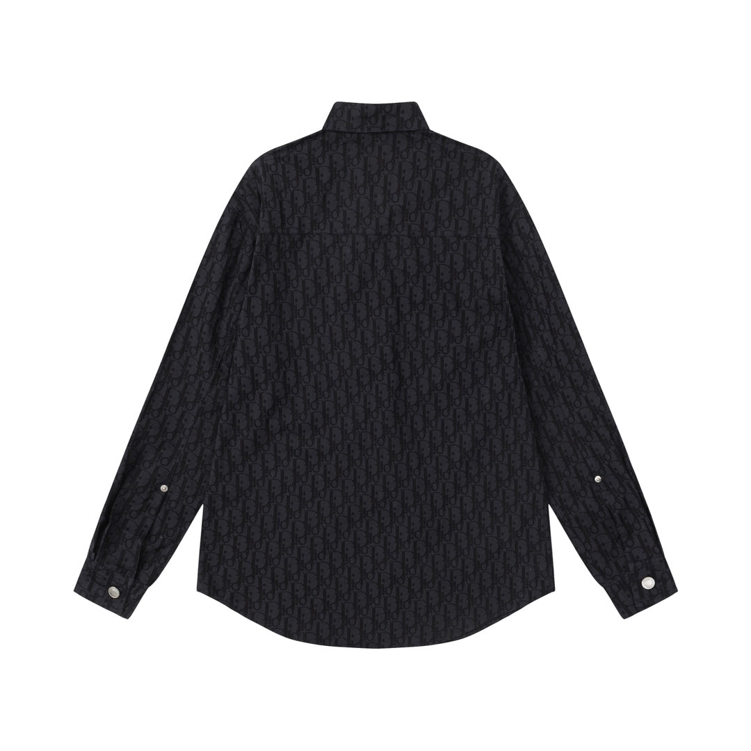 Full Body Jacquard Letter Shirt