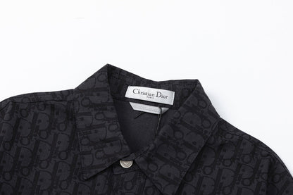 Full Body Jacquard Letter Shirt