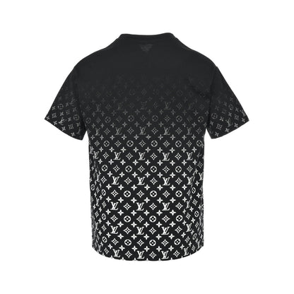 Gradient all-over presbyopia print T SHIRT