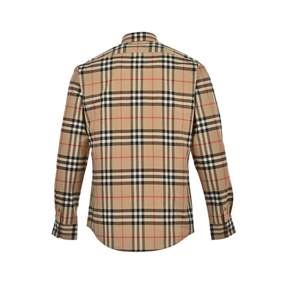 classic label patch plaid shirt