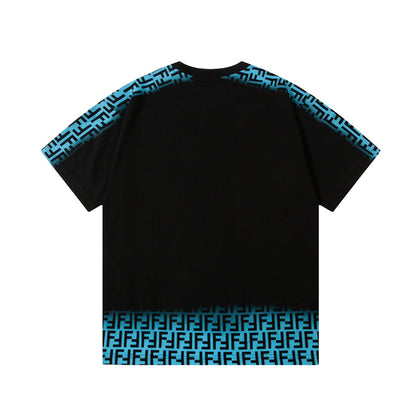 Summer new gradient hand sleeve printed T-shirt