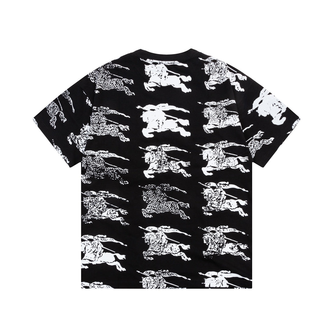 New summer full body war horse print T-shirt