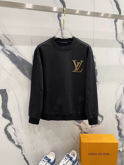 Gold Letter Embroidery Sweatshirt