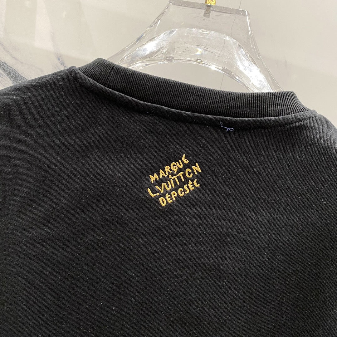 Classic Lettering Stud Embroidered Sweatshirt