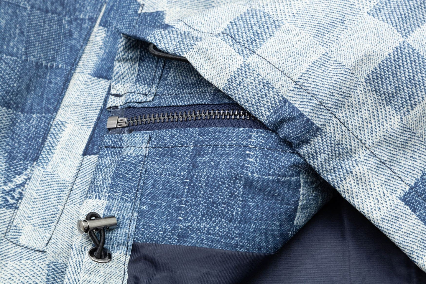 Blue Flag Grid Jacket