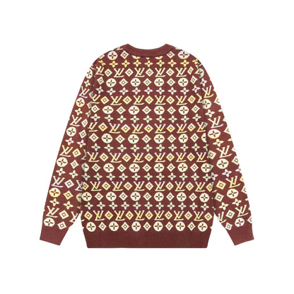 All Over Print Crew Neck Sweater