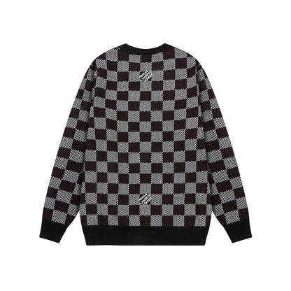 Checkerboard Jacquard Sweater