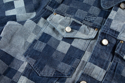 Plaid Denim Jacket