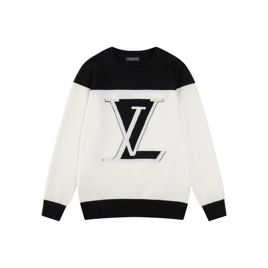 Black And White Contrast Sweatshirt