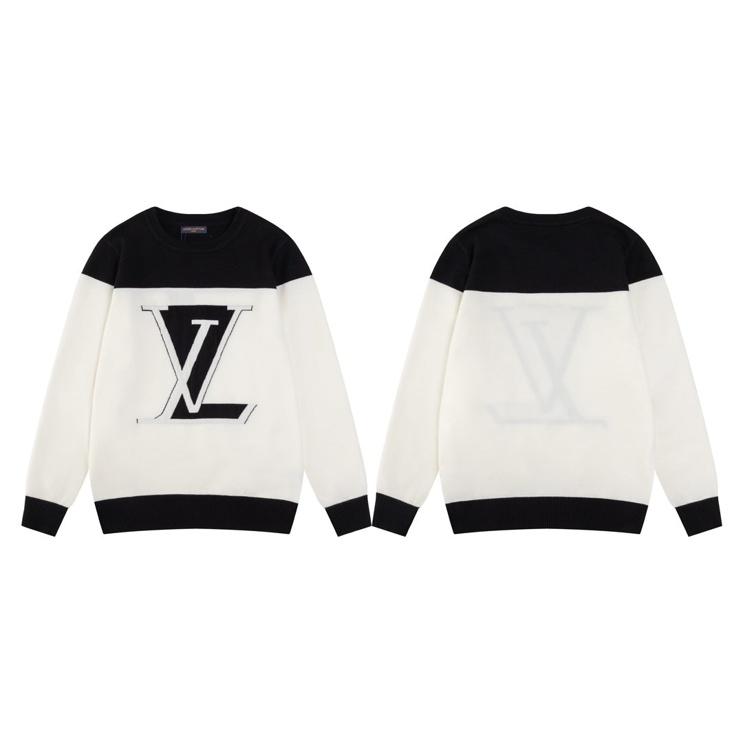 Black And White Contrast Sweatshirt