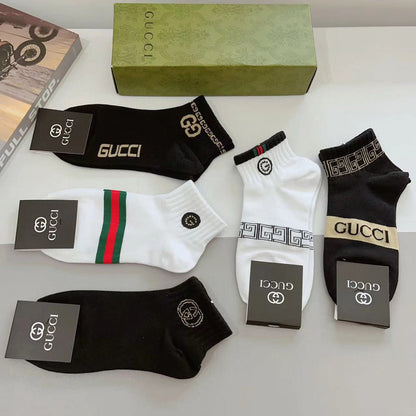 Black And White Double G Socks