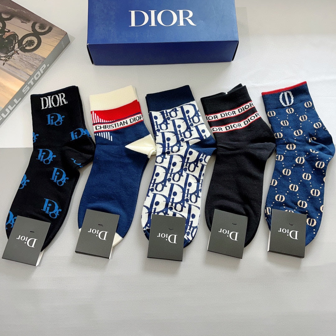 Blue Letters Socks